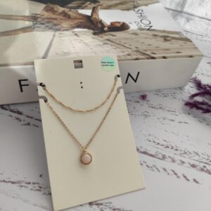 گردنبند دولاین جدا رزکوارتز